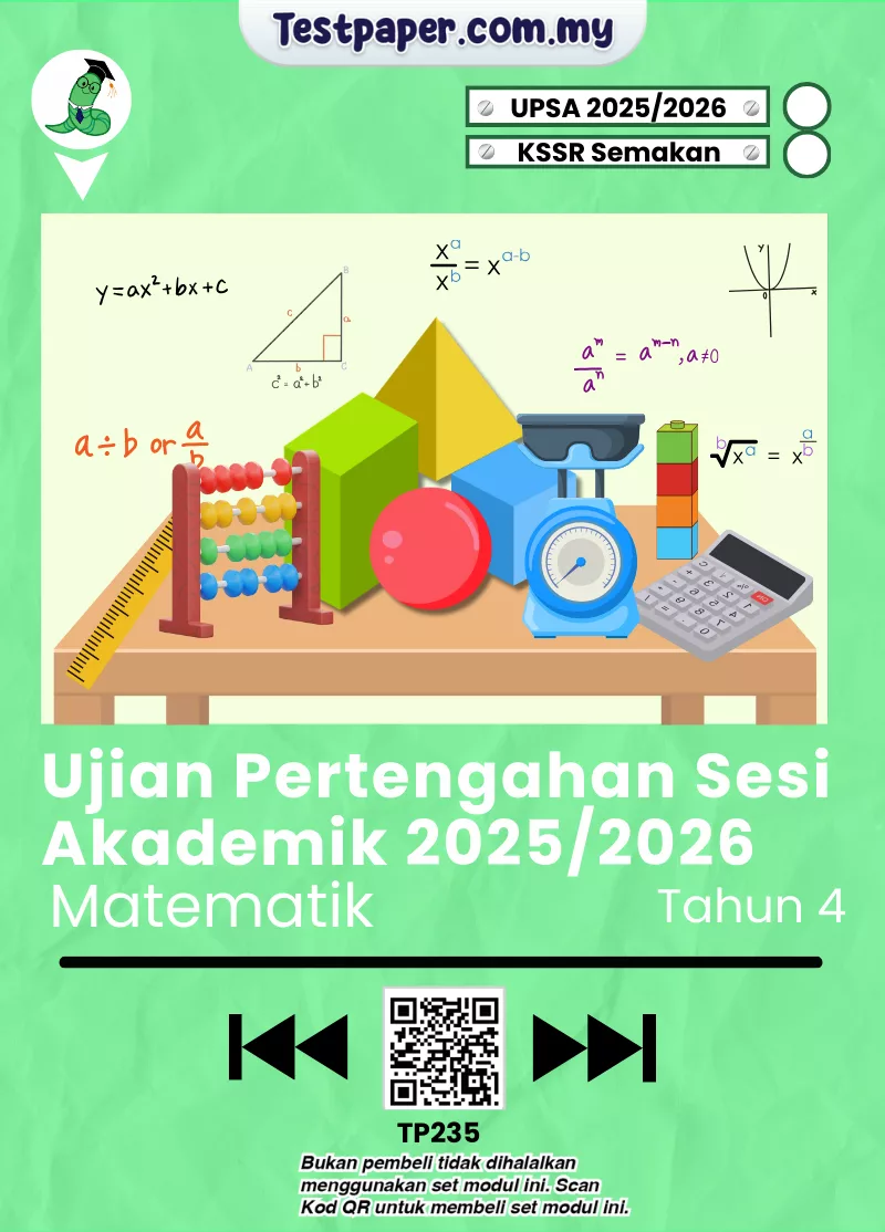 Sumber Ujian Matematik UPSA Tahun 4 2025/2026 Dengan JSU