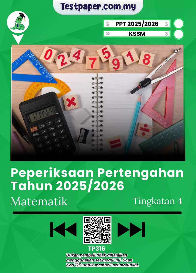 Rujukan Ujian Pertengahan Tahun Matematik Tingkatan 4 2025/2026 Dalam Format JSU-Word-PDF