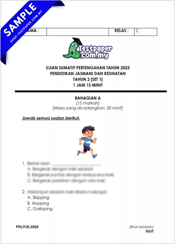 Ujian Pertengahan Tahun PJPK Tahun 2 2025-2026 Dengan JSU Terkini