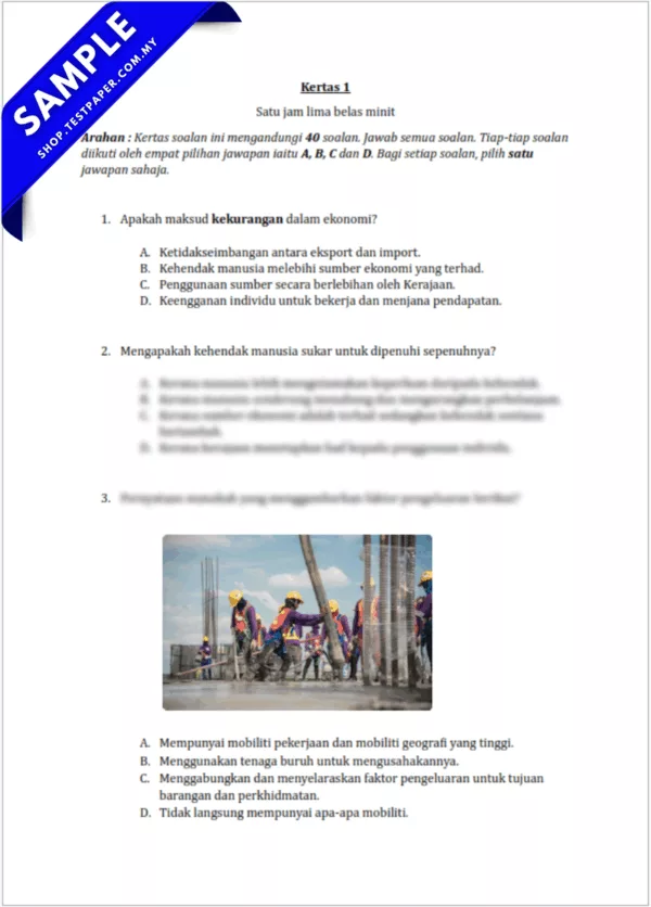 Download Soalan Ekonomi Tingkatan 4 Pertengahan Tahun 2025-2026 Dalam PDF dan Word