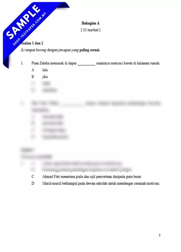 Download Bahan Ujian BM UPSA Tahun 6 2025-2026 Ada Disediakan Dengan JSU