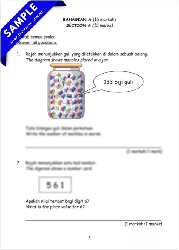 Sumber Ujian Pertengahan Tahun Matematik Tahun 2 2025-2026 Dengan Dokumen Word - PDF - JSU