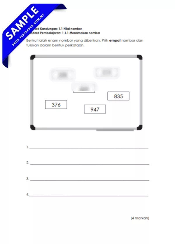 Rujukan UPSA Matematik PPKI Tahun 4 2025-2026 Pertengahan Tahun Dengan Word dan PDF