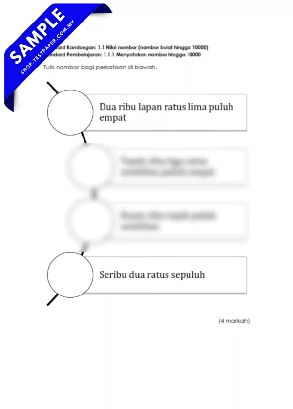 Bahan Ujian UPSA Matematik Tahun 5 PPKI 2025-2026 Dalam Word Bagi Pertengahan Tahun
