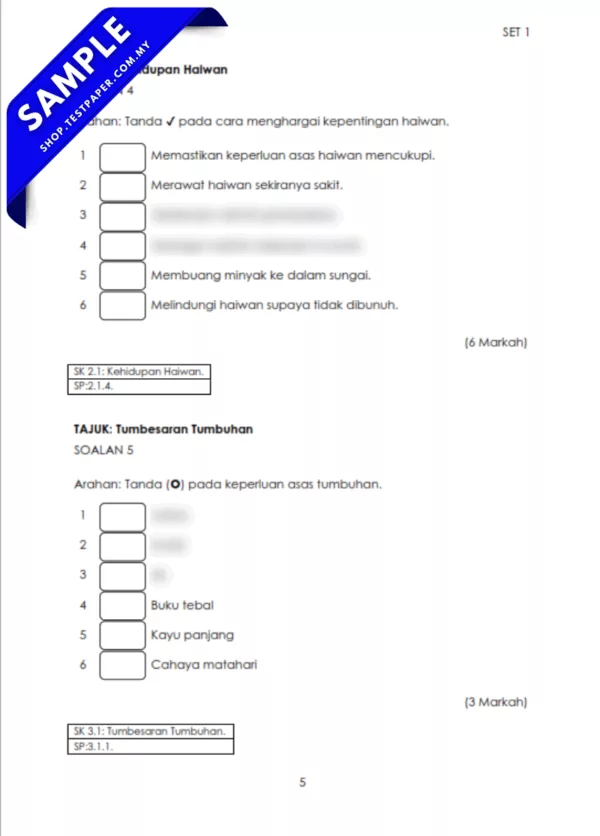Koleksi Ujian Sains Sosial UPSA PPKI Tahun 5 2025-2026 Terkini Dalam PDF dan Word