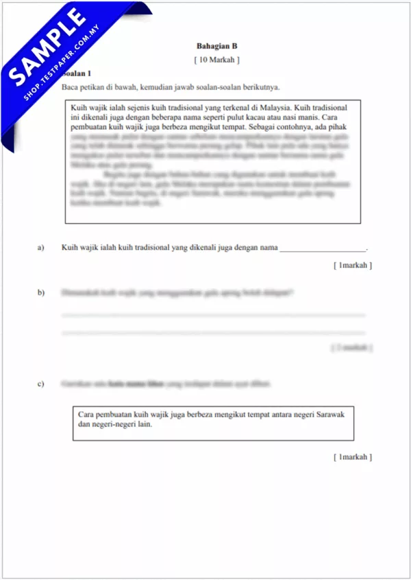 Modul Soalan UPSA BM SJKC Tahun 6 2025-2026 yang Ada Dalam PDF