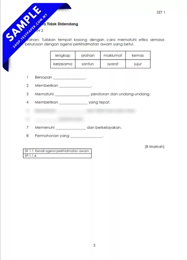 Rujukan Soalan Pengurusan Diri PPKI Tahun 6 2025-2026 Ada Bahan Word dan PDF