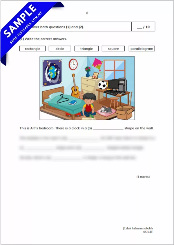 Bahan Ujian PBD Bahasa Inggeris Tahun 1 2025 Pertengahan Tahun Mengandungi PDF+Word
