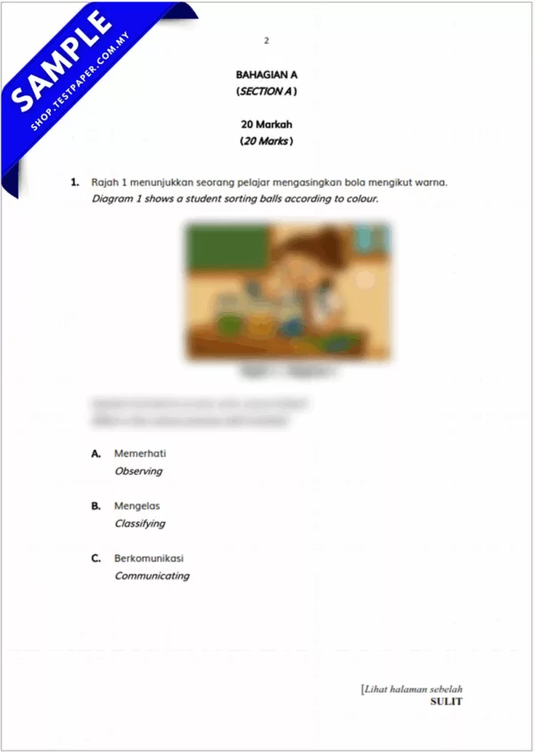 Koleksi Ujian Sains Tahun 3 Pertengahan Tahun 2025-2026 Gabungan PDF dan Word