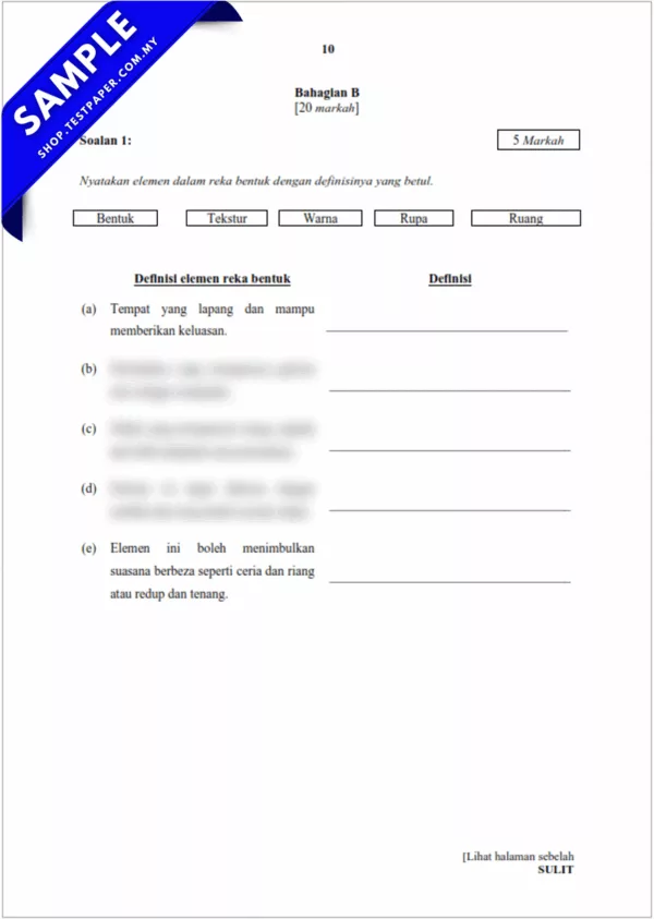 Bahan Ujian Pertengahan Tahun RBT Tahun 4 2025-2026 UPSA PDF dan Word