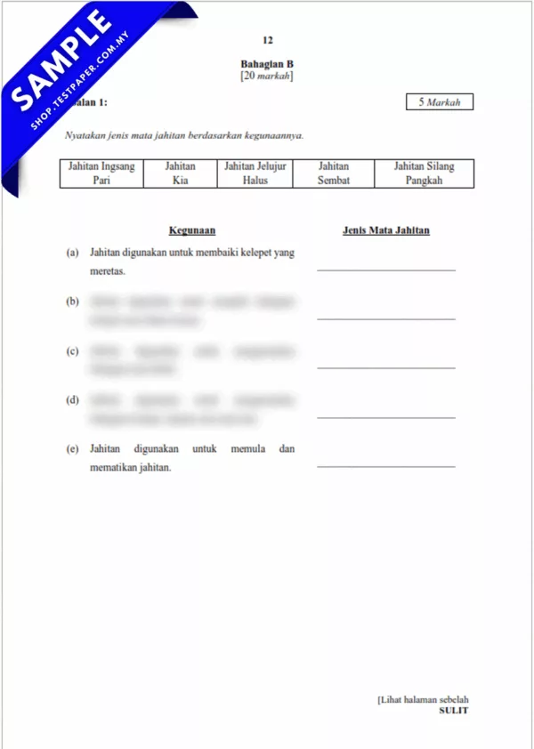 Dapatkan Soalan RBT Tahun 5 UPSA 2025-2026 Dengan PDF Serta Word