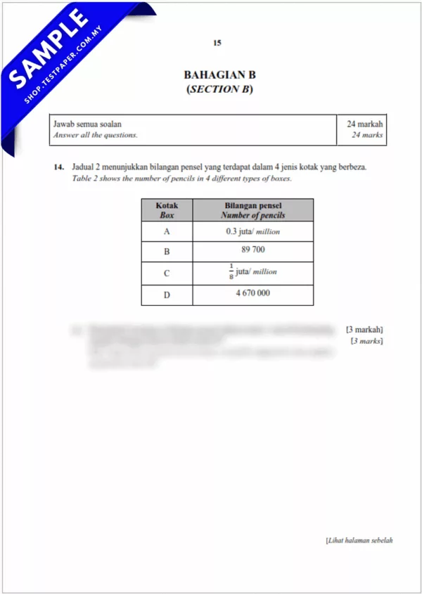 Dapatkan Soalan Matematik UPSA Tahun 6 2025-2026 Pertengahan Tahun Word dan PDF