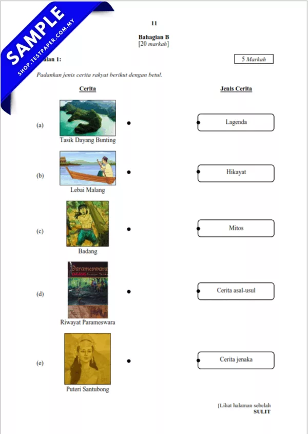 Sumber Soalan Sejarah Tahun 6 UPSA 2025-2026 Dalam Bentuk PDF dan Word