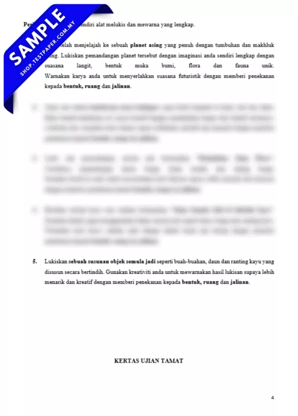 Dokumen Word Ujian PPT PSV Tingkatan 2 2025 Terkini Mengikut Silibus