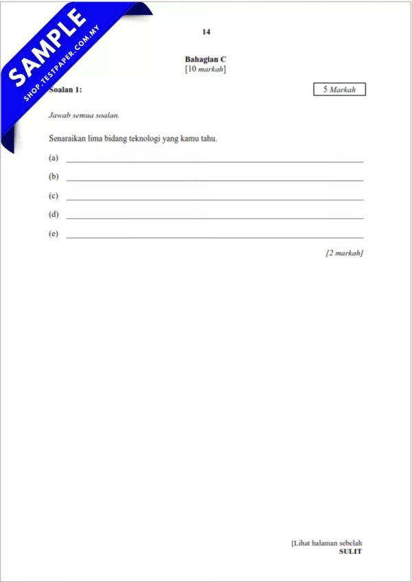 Bahan Ujian Pertengahan Tahun RBT Tahun 4 2025-2026 UPSA PDF dan Word