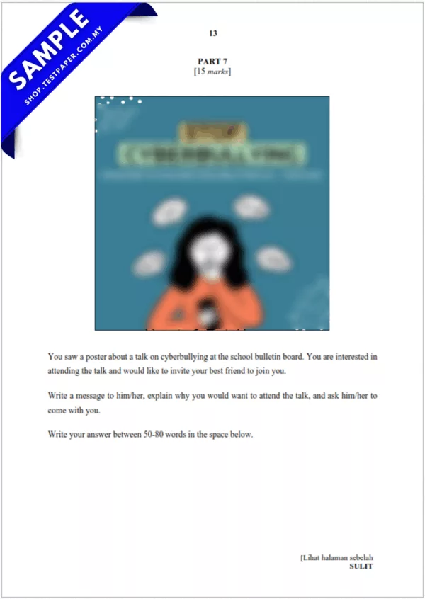 Download Ujian Bahasa Inggeris UPSA Tahun 6 2025-2026 Dalam Bentuk Word