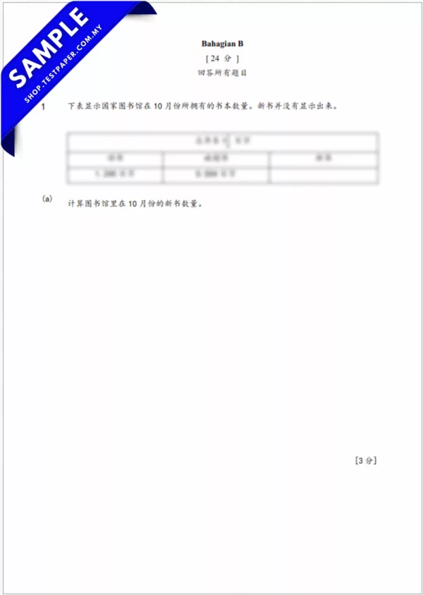 Muat Turun UPSA Matematik SJKC Tahun 6 2025-2026 Dokumen PDF