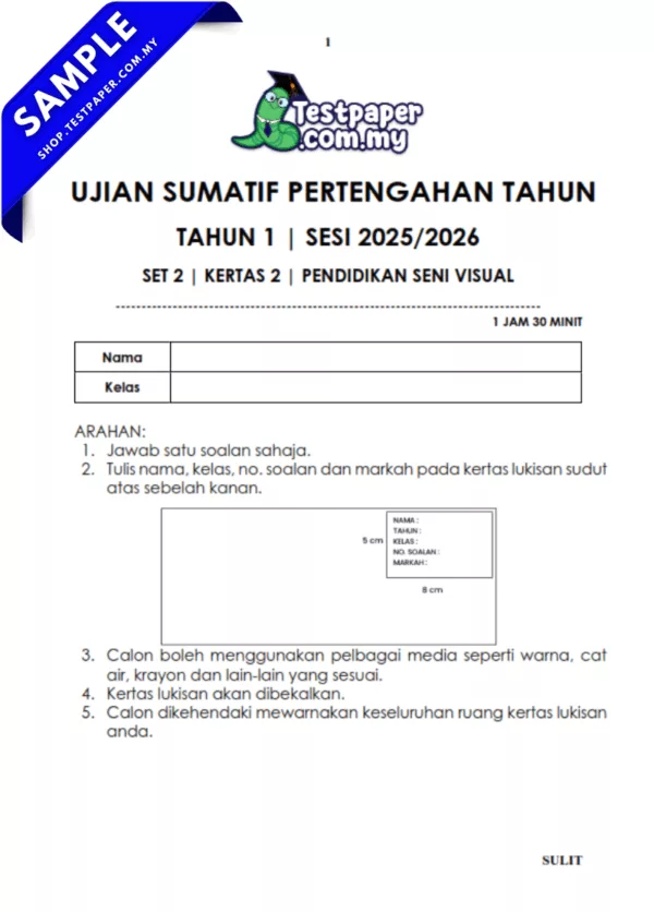 Himpunan Ujian PSV Tahun 1 Pertengahan Tahun 2025-2026 USPT Dengan Dokumen JSU