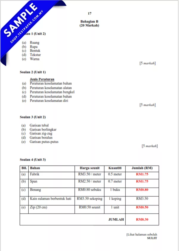 Bahan Ujian Pertengahan Tahun RBT Tahun 4 2025-2026 UPSA PDF dan Word