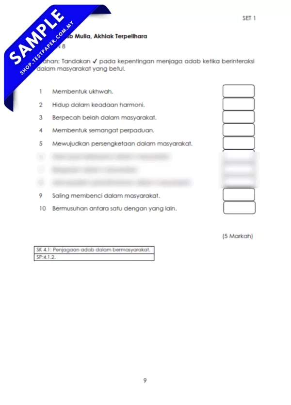 Rujukan Soalan Pengurusan Diri PPKI Tahun 6 2025-2026 Ada Bahan Word dan PDF