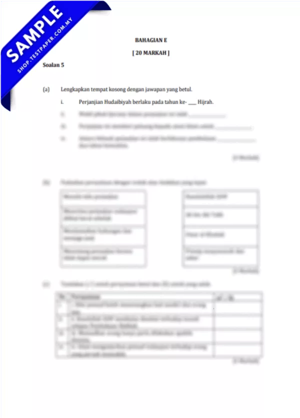 Modul Ujian UPSA Pendidikan Islam Tingkatan 3 2025-2026 yang Disediakan Dalam Word-PDF dan JSU