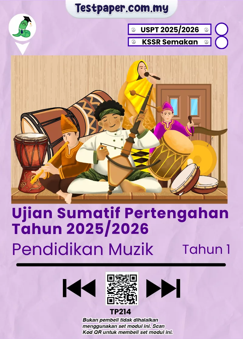 Rujukan Ujian Muzik Tahun 1 Pertengahan Tahun 2025-2026 USPT Berserta Pilihan Word