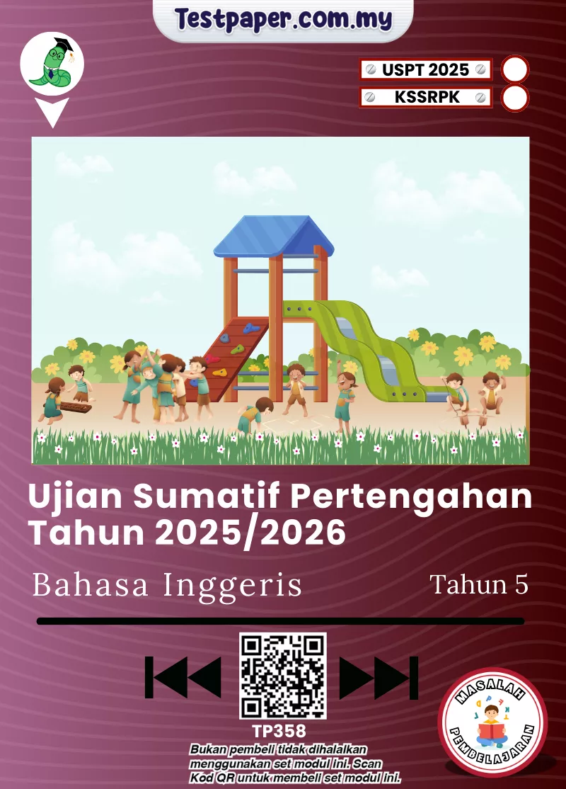 Bahan Soalan UPSA Bahasa Inggeris Tahun 5 PPKI 2025-2026 Dengan Word Serta PDF