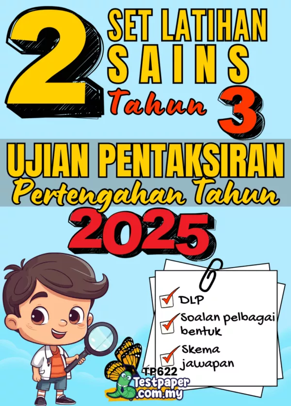 Koleksi Ujian Sains Tahun 3 Pertengahan Tahun 2025-2026 Gabungan PDF dan Word