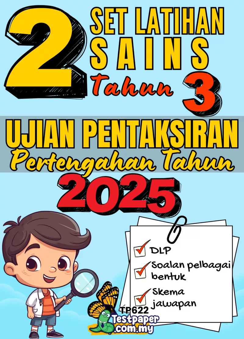 Koleksi Ujian Sains Tahun 3 Pertengahan Tahun 2025-2026 Gabungan PDF dan Word