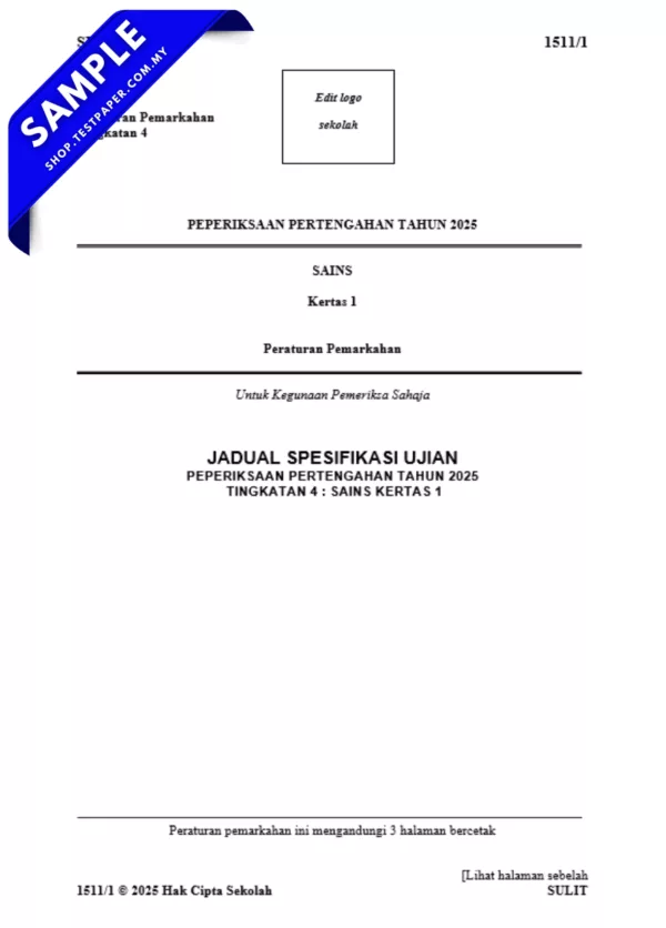 Dokumen Word Soalan Sains Tingkatan 4 2025-2026 Guru Pertengahan Tahun