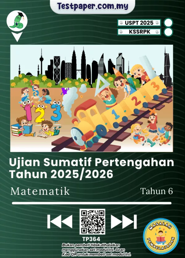 Dokumen Ujian Matematik Tahun 6 PPKI 2025-2026 Pertengahan Tahun Word PDF