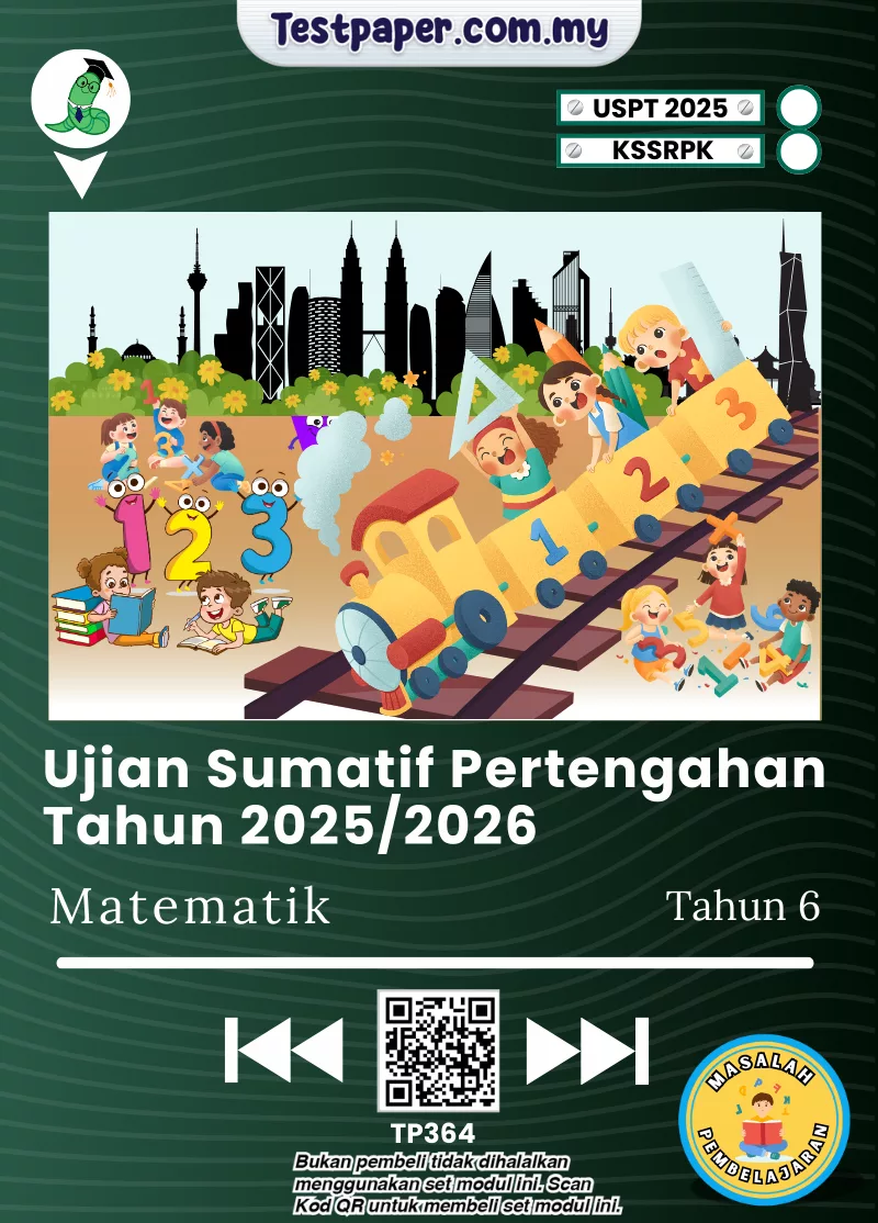 Dokumen Ujian Matematik Tahun 6 PPKI 2025-2026 Pertengahan Tahun Word PDF