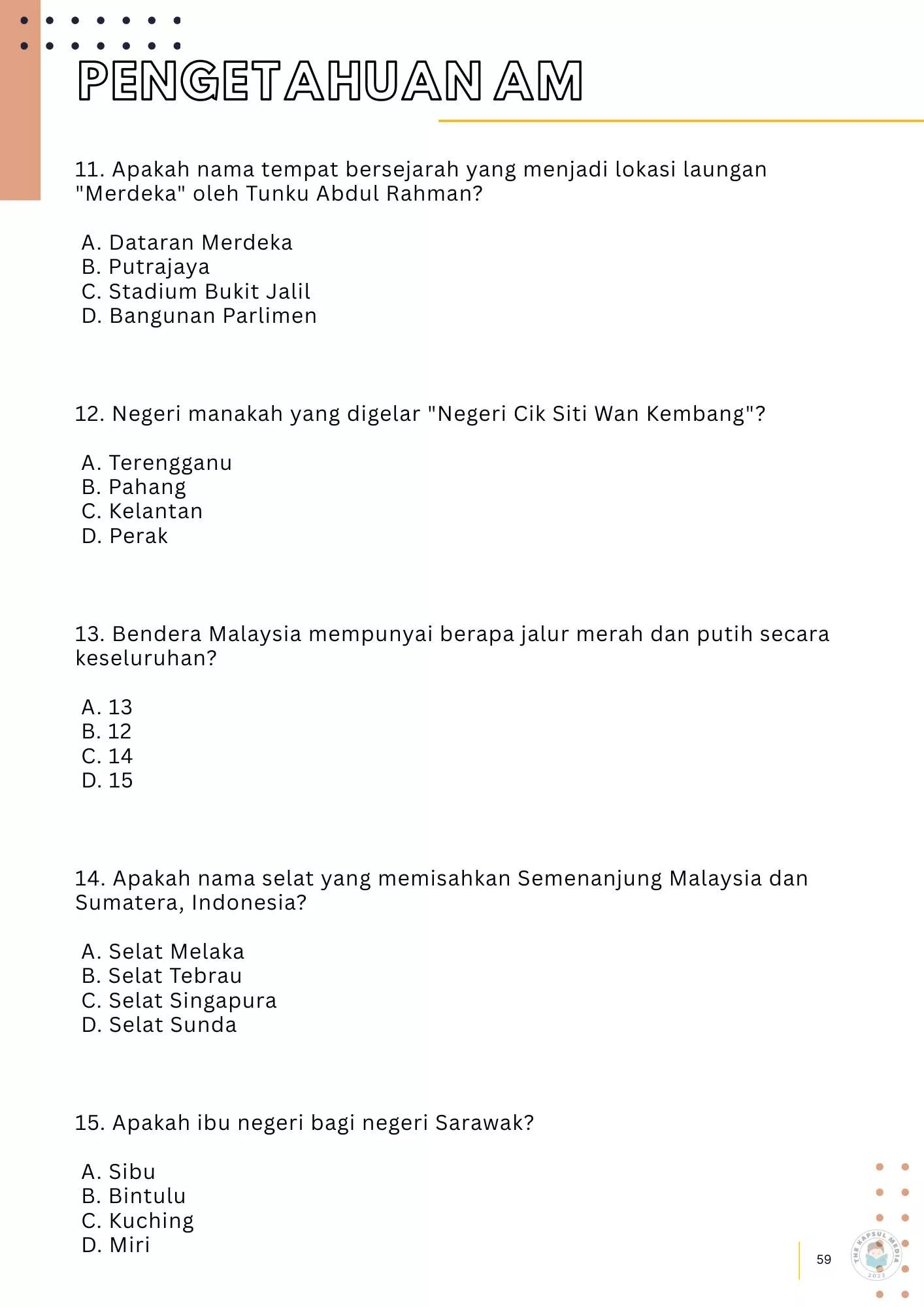 Info Soalan Bahagian B PKSK Tahun 6 - Tingkatan 1 Ujian Masuk MRSM , SBP dan SMKA