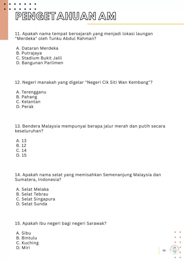 Rujukan Soalan PKSK Tingkatan 1 2025 Terkini