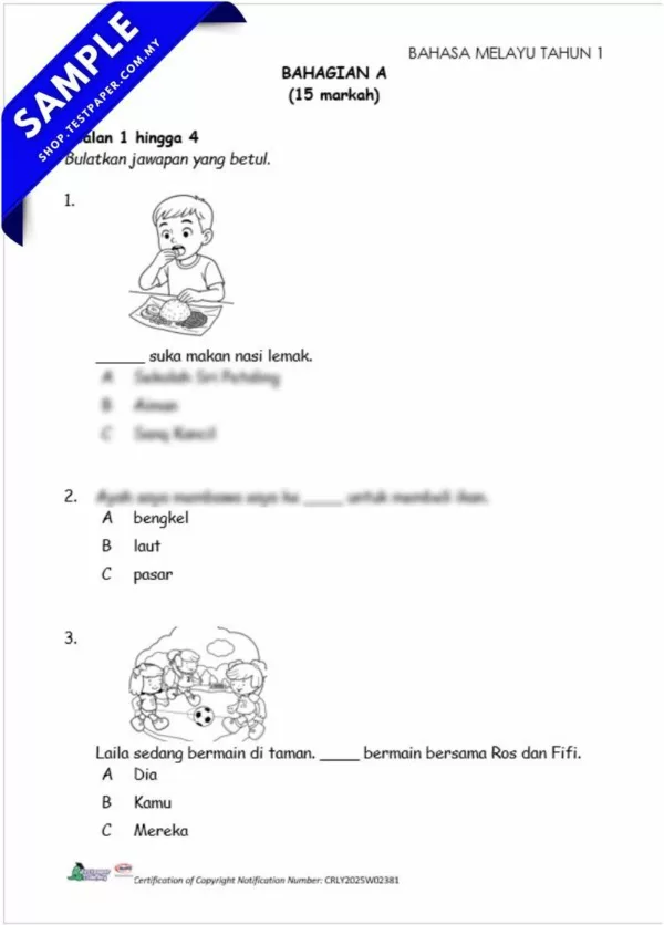 Ujian Akhir BM Tahun 1 2025