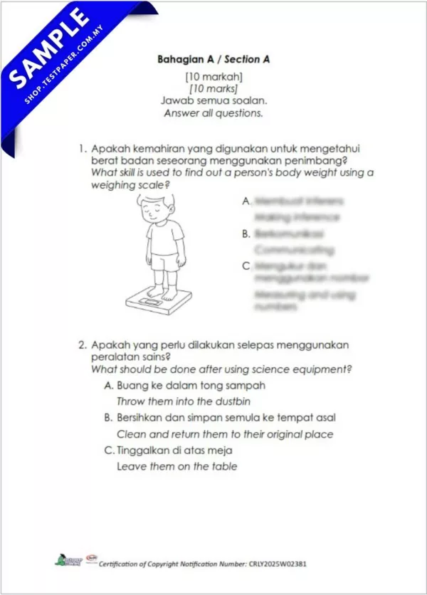 Muat Turun Ujian Akhir Sains Tahun 2 2025 Ada Dalam Word, PDF dan JSU Terkini
