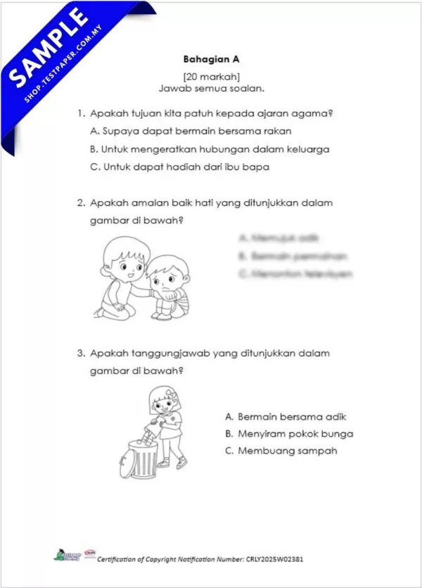 Download PDF Ujian Akhir Pendidikan Moral Tahun 2 2025 yang Ada Dalam Pakej Word dan JSU