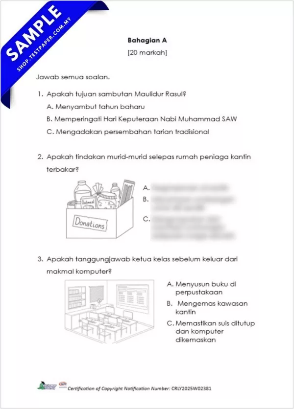 Bahan Ujian Pendidikan Moral Akhir Tahun 3 2025 Dalam Fail PDF, Word dan JSU