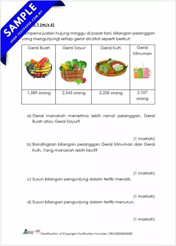 Dokumen Word Soalan Matematik PPKI Akhir Tahun 5 2025 Dalam PDF Serta Word