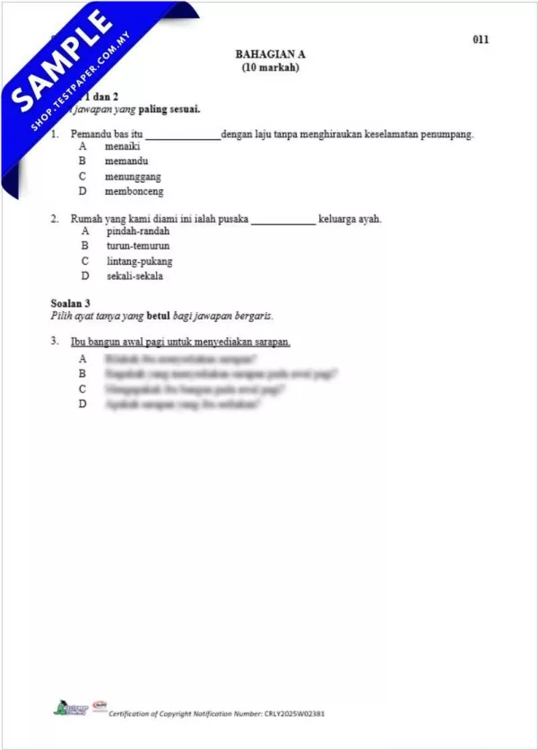 Download Ujian Akhir BM Tahun 6 UASA 2025 Dalam Word, PDF, JSU dan JSI untuk Guru
