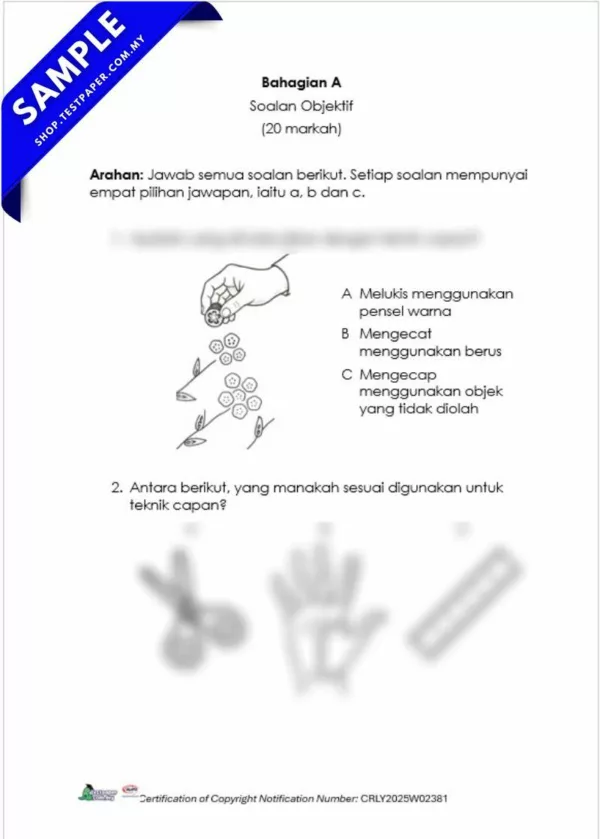Fail Word Ujian Akhir PSV Tahun 1 2025 Berserta JSU Mengikut Format