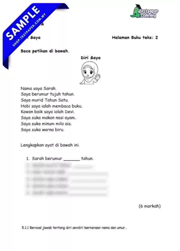 Dokumen Soalan Akhir BM PPKI Tahun 1 2025 Disediakan Dalam PDF dan Word