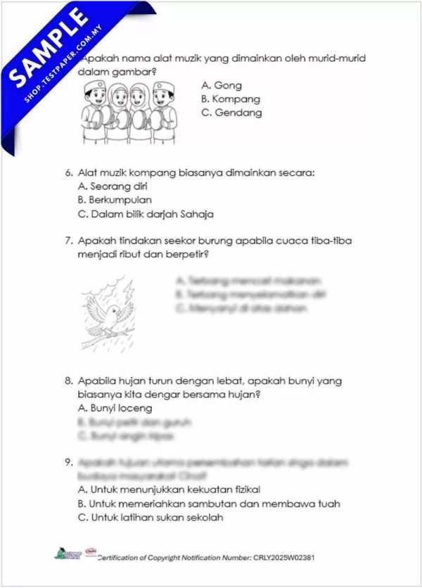 Dapatkan Ujian Akhir Pendidikan Muzik Tahun 2 2025 Dalam PDF, Word dan JSU