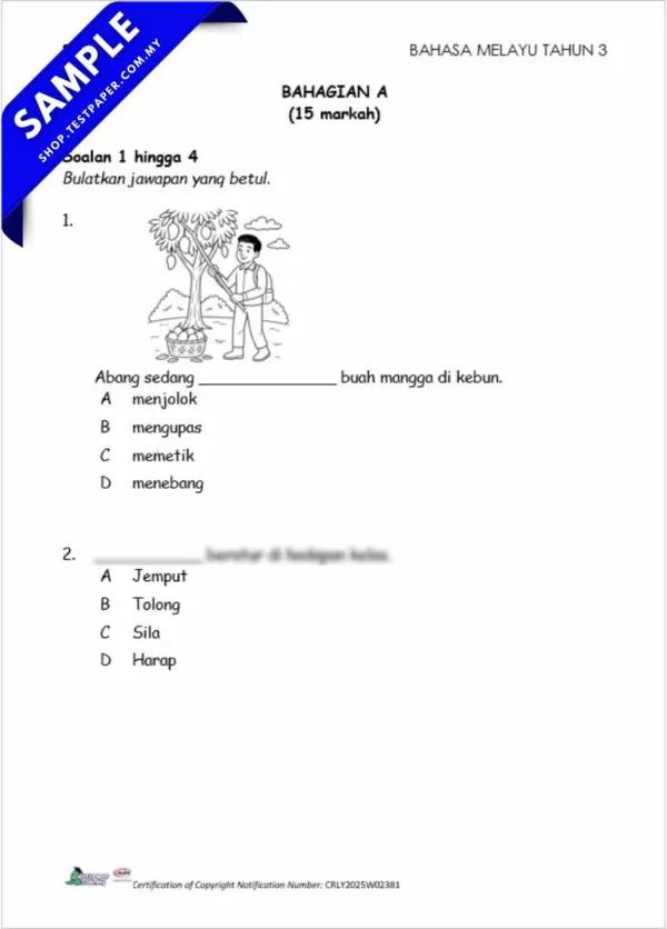 Download Ujian Akhir BM Tahun 3 2025 Dalam PDF dan Word Serta JSU