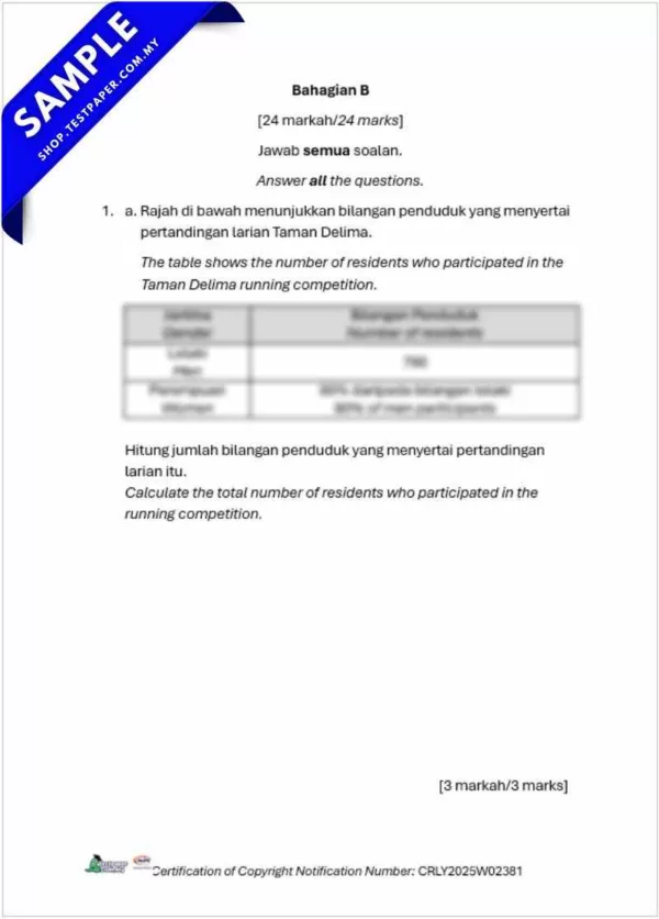 Muat Turun Ujian Matematik Akhir Tahun 4 2025 Disediakan Dalam PDF, Word dan JSU