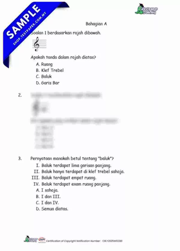 PDF Ujian Akhir Pendidikan Muzik Tahun 4 2025 Dalam Bentuk Word dan JSU KSSR