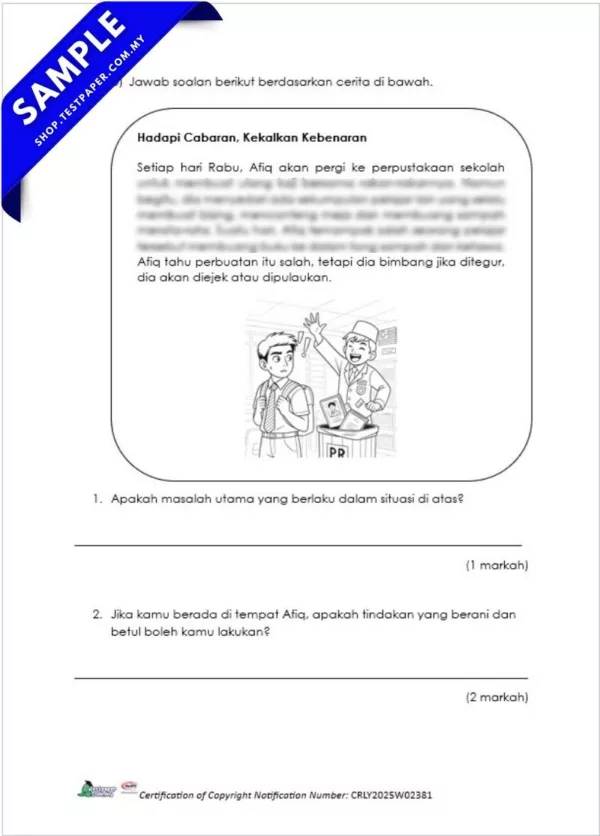 Download Soalan Akhir Pendidikan Moral Tahun 5 2025 UASA Dalam Word dan JSU