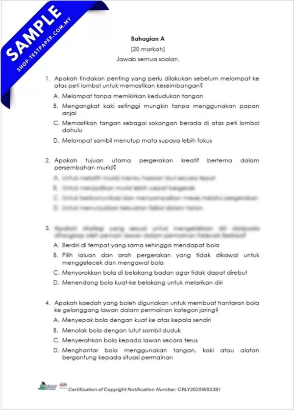Download Soalan PJPK Akhir Tahun 5 2025 UASA Dalam PDF dan Word Serta Ada JSU