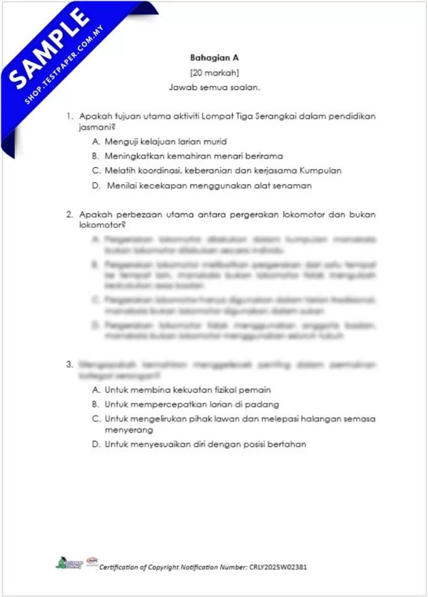 2 Set Soalan Akhir PJPK Tahun 6 2025 Dalam Word dan JSU untuk Guru