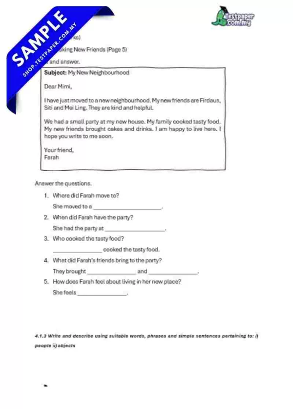Bahan Soalan Akhir Tahun Bahasa Inggeris PPKI Tahun 6 2025 Dalam PDF dan Word